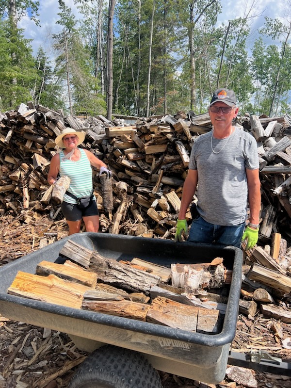 HALF BUCKET OF WOOD