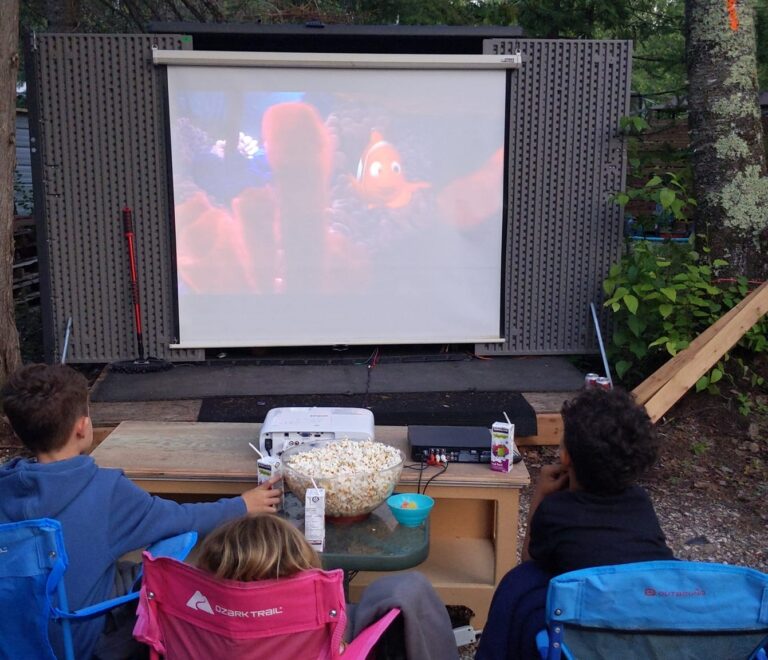 Outdoor movie night